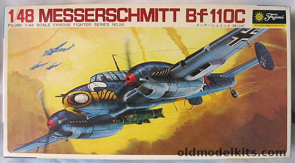 Fujimi 1/48 Messerschmitt Bf-110 C - C-4 /  C-4B / C-7 - Luftwaffe 5/ZG1 / 1/ZG26 / 7/JG5 - (Bf110C), 5A26 plastic model kit